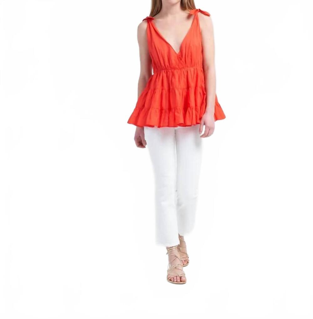 NEW MERLETTE dunand sleeveless blouse in poppy ppy
